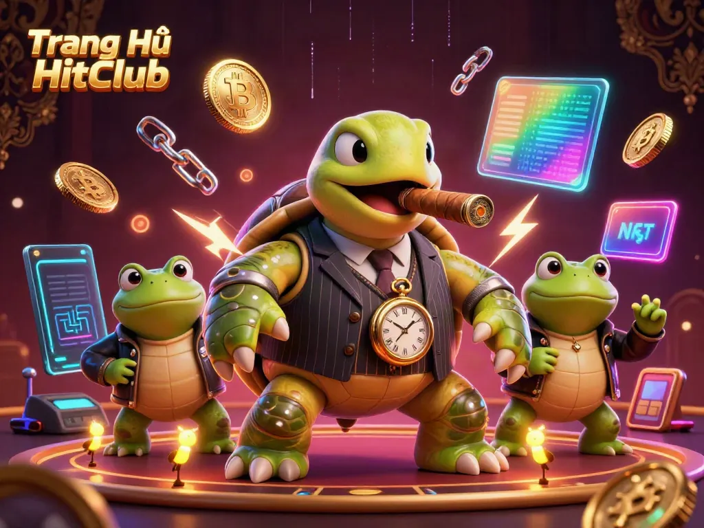 Experience the thrill of Trang Chủ HitClub with engaging characters and vibrant casino elements.