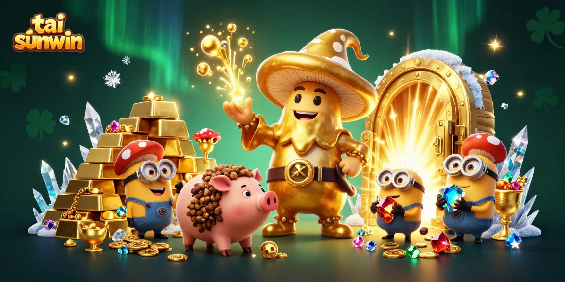 Engage with tai sunwin's magical world, where treasures burst forth in a whimsical 3D casino adventure.