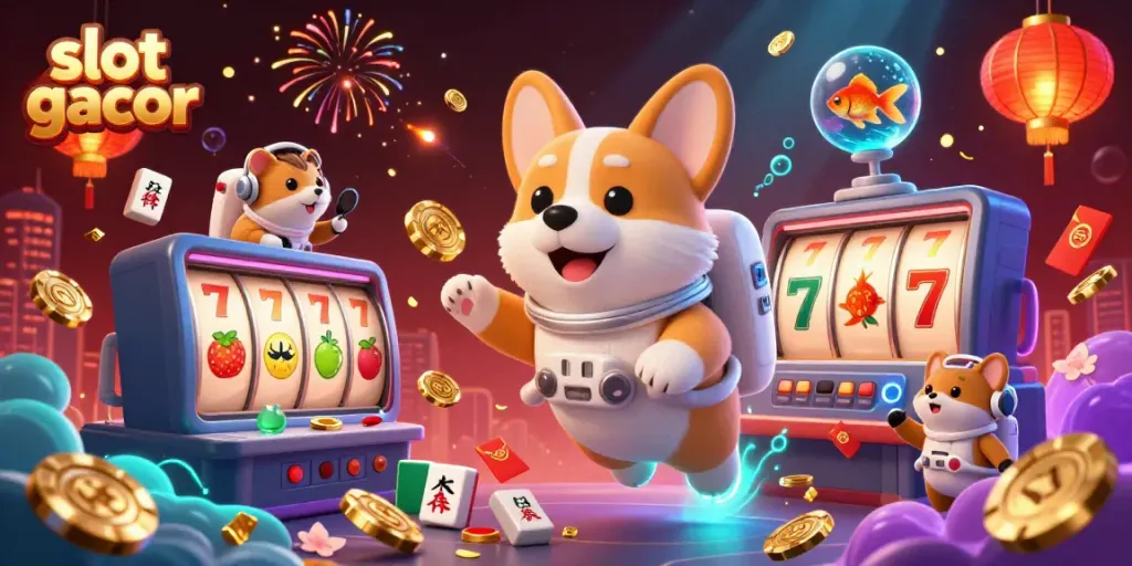 Experience the thrill of slot gacor jackpots in a vibrant 3D space casino.