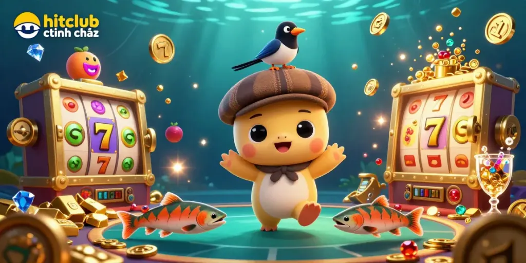 Join the fun at hitclub chính chủ with a whimsical Nessie scene celebrating the thrill of gaming!